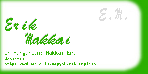 erik makkai business card